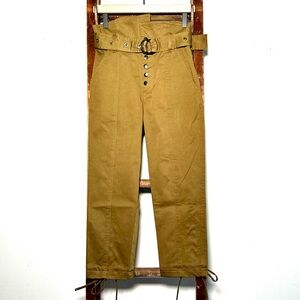 Marissa Webb Gia Twill Pant In Khaki Green